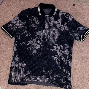Blue and white Louis Vuitton polo